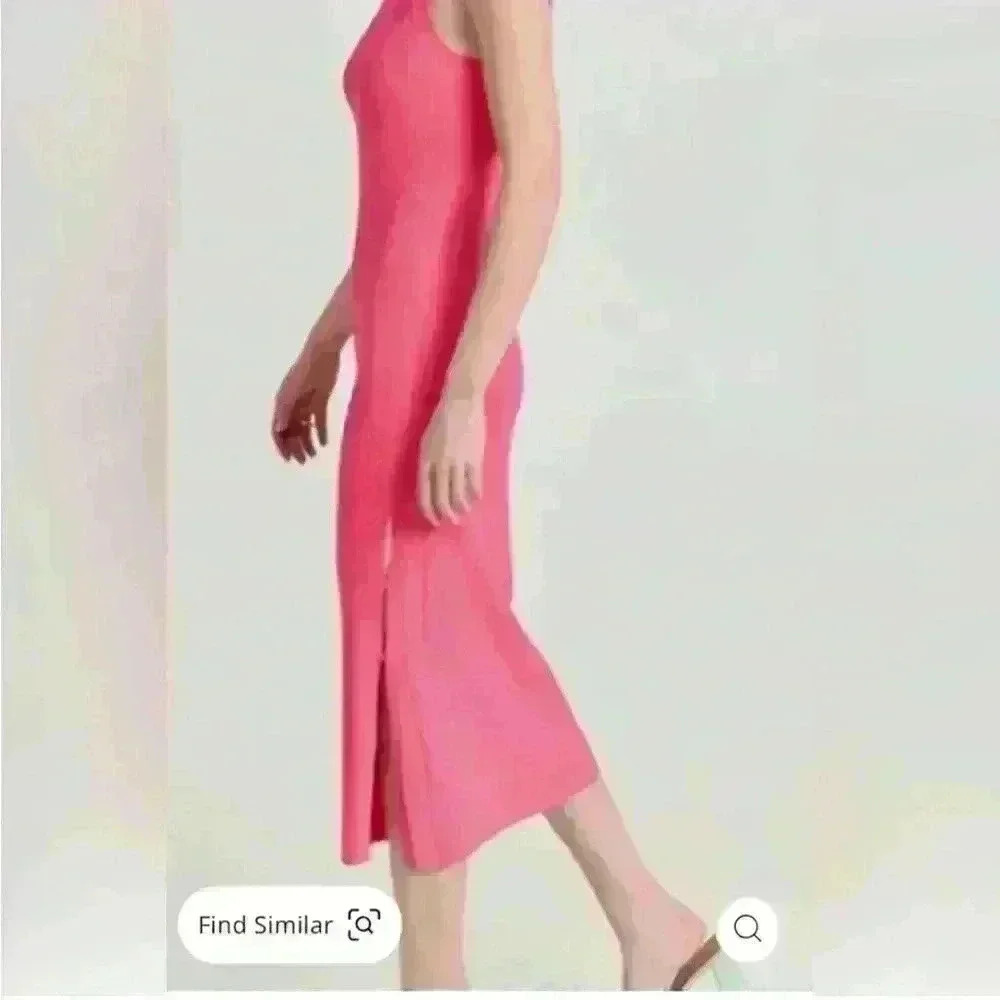 FRAME pink ribbed knit dress, size small - Picture 4 of 8